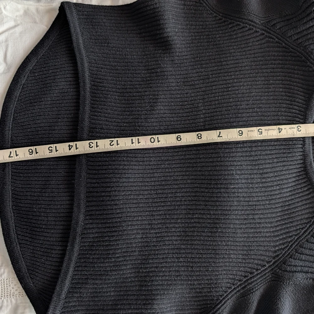Cabi Black Ribbed Knit Sweater Top - Picture 7 of 7